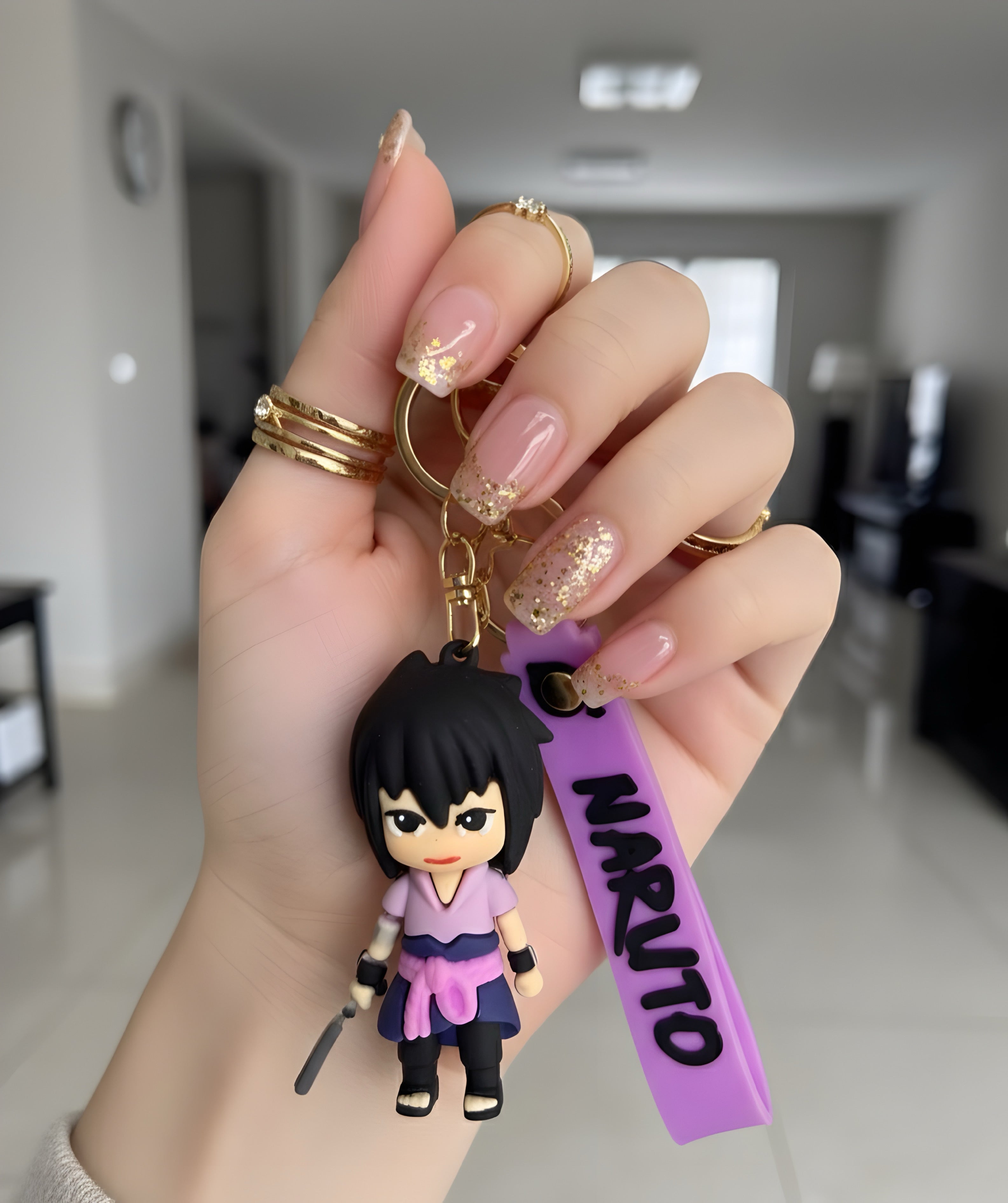 Sasuke Uchiha Chibi NARUTO Silicone Keyring