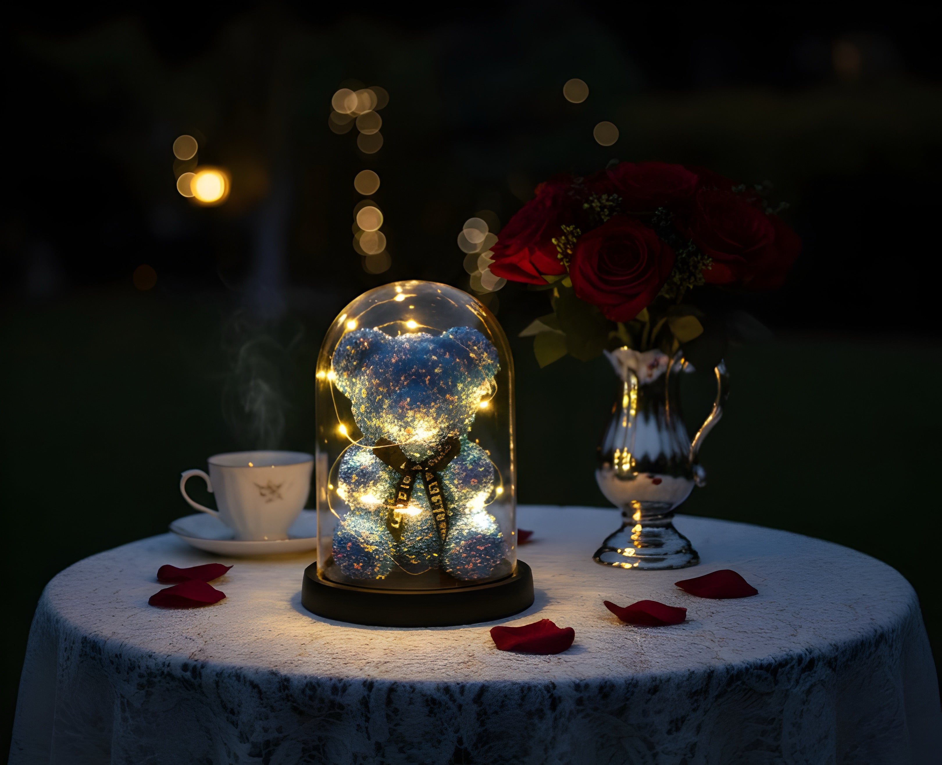 Sparkling Love LED Teddy Bear – Elegant (BLUE)