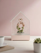 "Flamingo Love" Musical Decor Globe