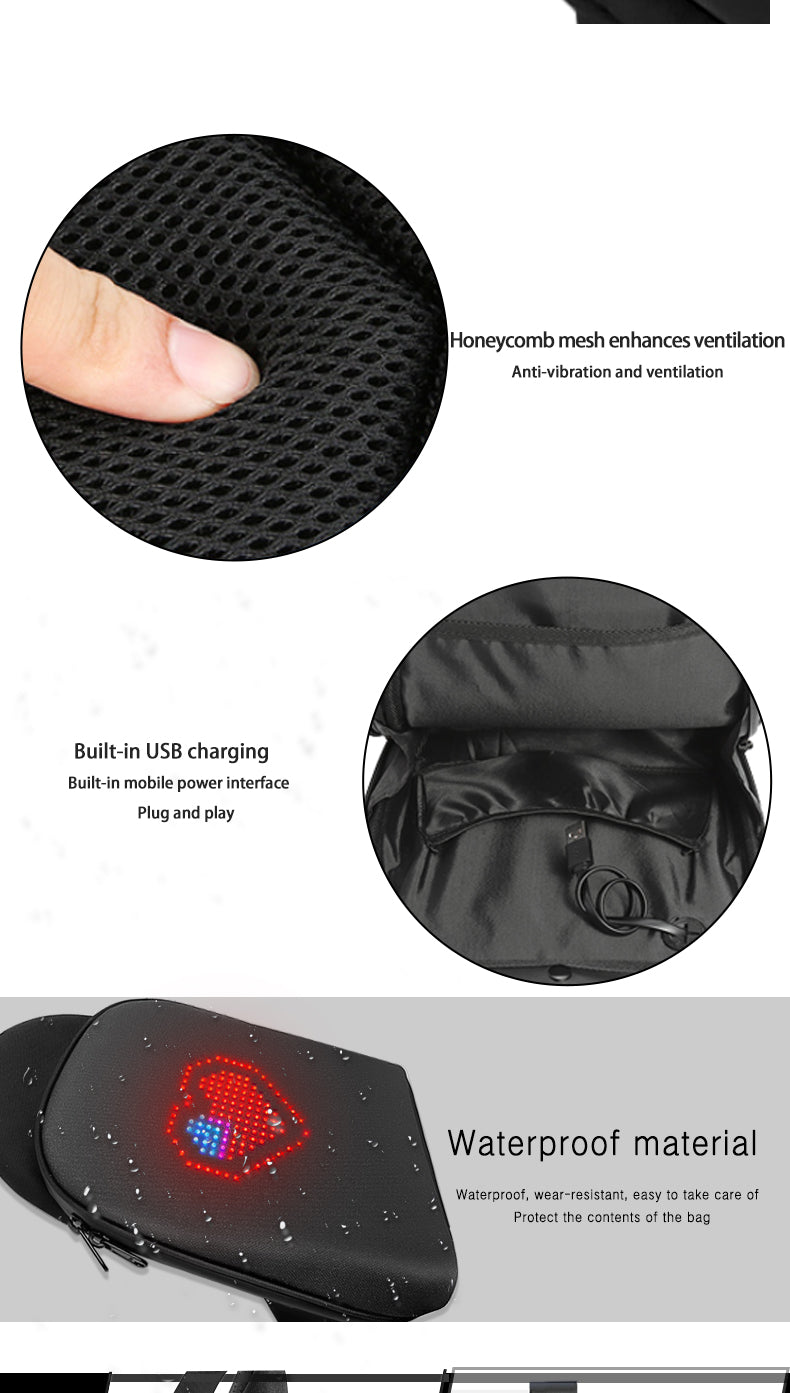 Premium LED Laptop Backpack - Stylish Illuminated Travel Bag for Men & Women ( Yellow)